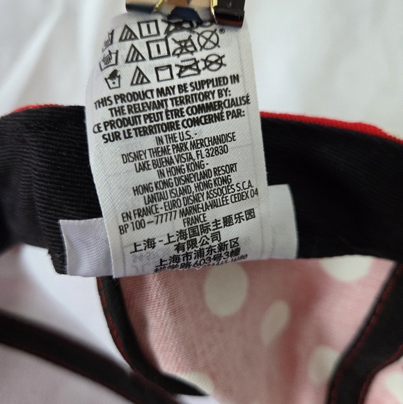 Disney Parks Kids Youth Minnie Mouse Snapback Ballcap Hat PolkaDot Red Bow Ears - Picture 6 of 6